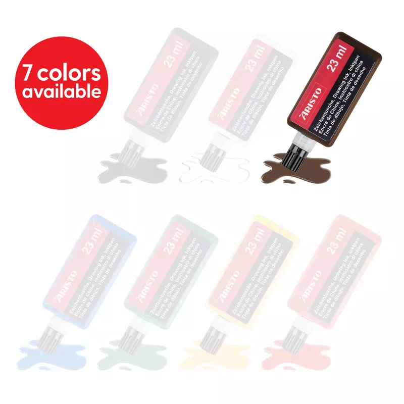 ARISTO tinta de dibujo marrón 23 ml, 1 frasco (AR64814)
