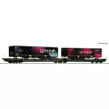 Roco 6600170 DC TX Logistik Sgns vagón plano H0