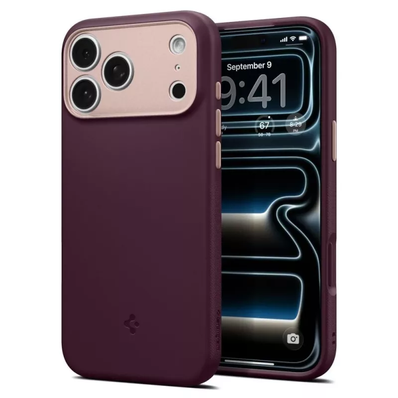 Spigen funda Nano Pop Mag MagSafe para iPhone 18 Pro Max / 17 Pro Max – Burgundy Bean