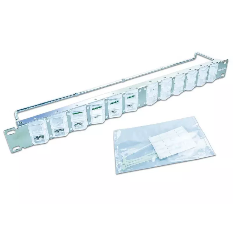 Wirewin panel ciego de alta calidad para 24 módulos Keystone, sistema Keystone ajustable en ángulo 0° o 45° (WKS PANEL 24 DYN ANG)