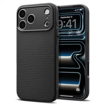 Spigen funda Liquid Air para iPhone 17 Pro / 18 Pro - negro mate