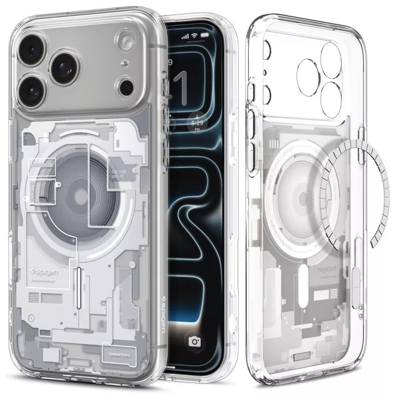 SPIGEN funda Ultra Hybrid MagSafe iPhone 17 Pro / 18 Pro Zero One blanca