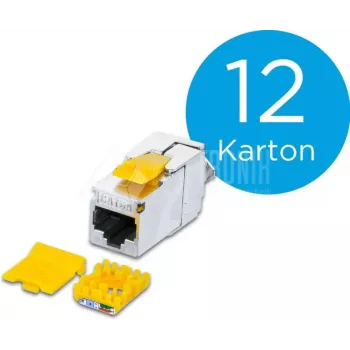 Wirewin WKS JACK KAT6A SLIM 12 módulo keystone blindado Cat6A 10 Gigabit Ethernet, pack de 12