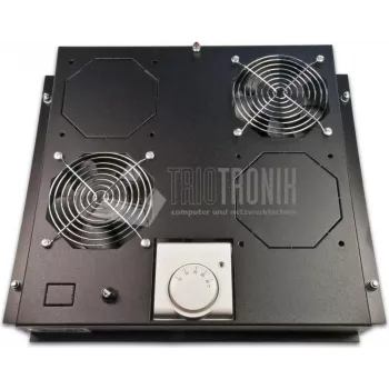Wirewin FAN ROOF 2V BL unidad de ventilación para rack, 2 ventiladores, 230V, 460 m³/h, negro