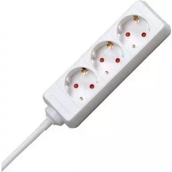 HEINRICH KOPP regleta de 3 tomas con enchufes en ángulo de 45°, cable de 3 m H05VV-F 3G1.5mm², 16A, 250V, negra 128688650