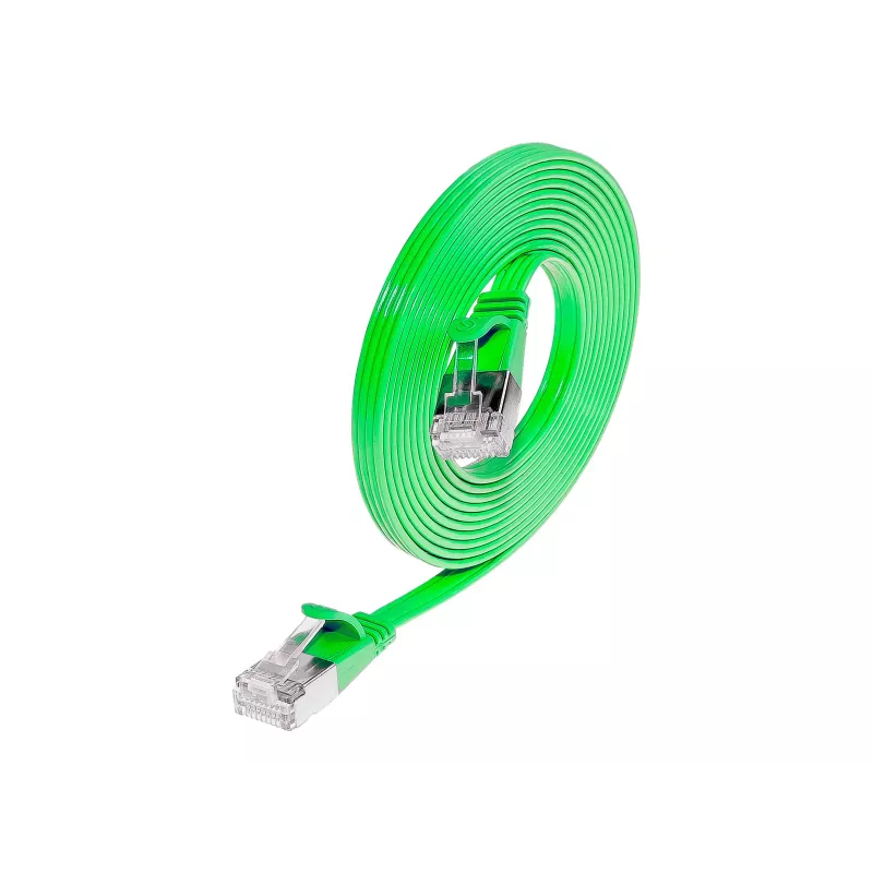 Wirewin Cable de red Slim Cat.6, STP (PIMF), 0,1 m, verde PKW-STP-SLIM-KAT6 0.1 GN