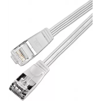 Wirewin Triotronik Cable de red Ethernet Slim Cat6 U/FTP de 0,15 m, conector RJ45 macho a macho, blanco (PKW-STP-SLIM-KAT6 0.15 WS)