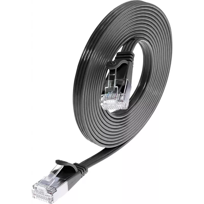 Wirewin Triotronik PKW-STP-SLIM-KAT6 1.0 SW Cable de red Ethernet Slim Cat6 U/FTP, 1 m, negro