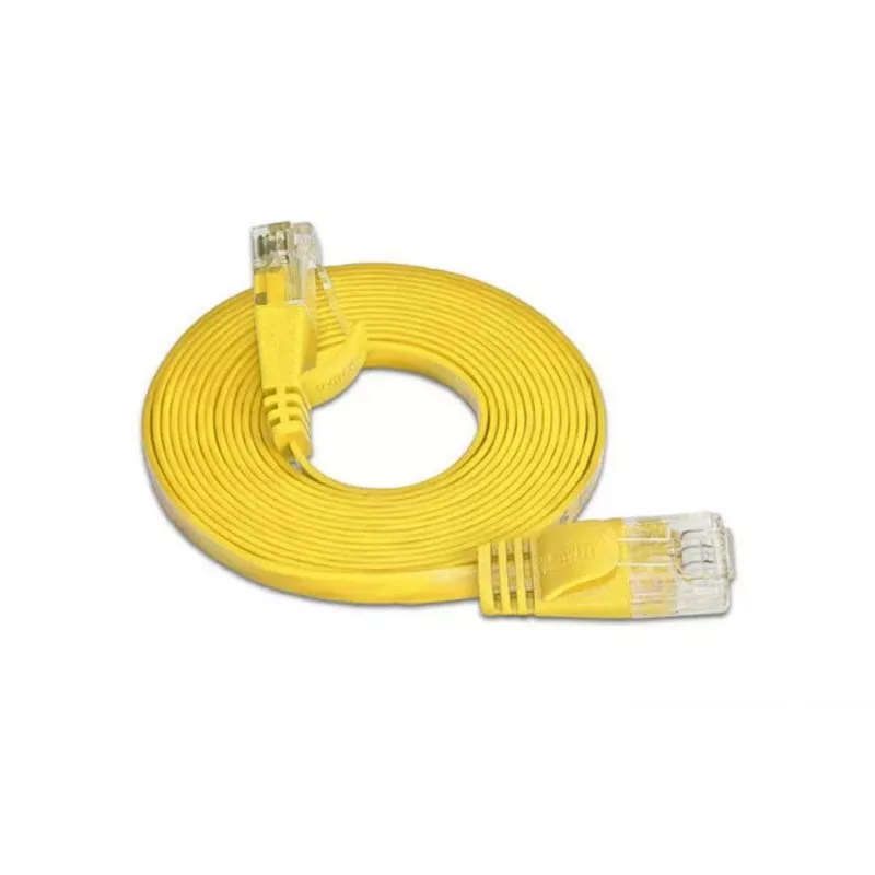 Wirewin SLIM U6 05 GE - Cable de red Slim Cat.6, U/UTP, 0,5 m, amarillo (PKW-SLIM-KAT6 0.5 GE)