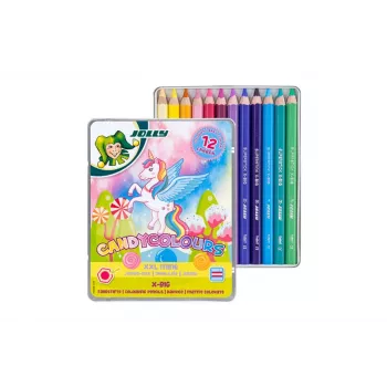 JOLLY X-BIG CANDYCOLOURS Lápices de colores, colores surtidos, 12 unidades (3099-0137)