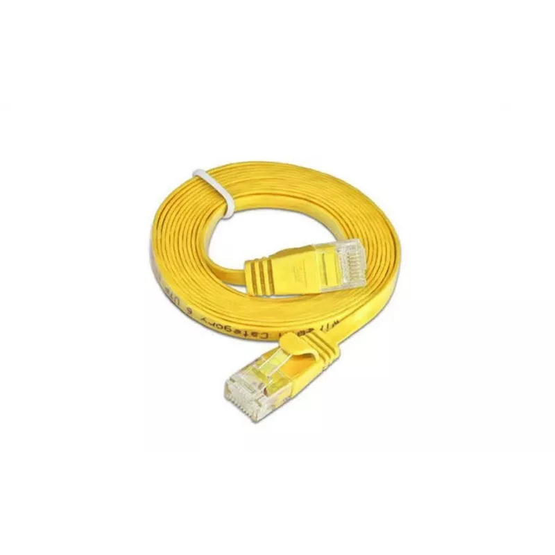 Wirewin Cable de parcheo SLIM U/UTP Cat6 amarillo 0,75 m PKW-SLIM-KAT6 0.75 GE