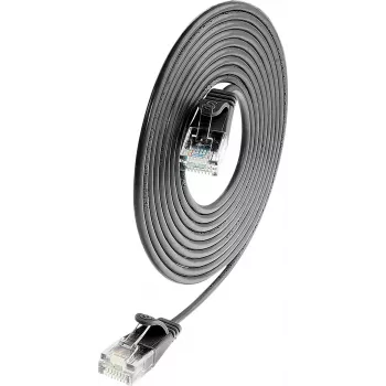 Wirewin SLIM UL6 1 SW - Cable de parcheo Cat.6 Slim, U/UTP, 1 m, negro (PKW-LIGHT-K6 1.0 SW)
