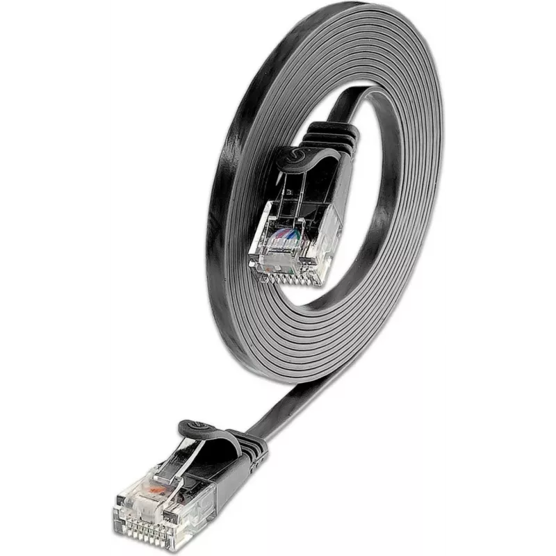 Wirewin Cable de parcheo Cat.6 Slim U/UTP 15 m negro PKW-SLIM-KAT6 15.0 SW