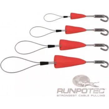 RUNPOTEC RUNP RUNPOFIX Set de lazos pasacables con gancho y tapa protectora, 4 piezas (10159)