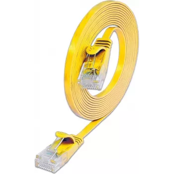 Wirewin Triotronik Cable de parcheo Cat6 U/UTP, 0,25 m, RJ45 a RJ45, amarillo PKW-SLIM-KAT6 0.25 GE