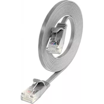 Wirewin Triotronik Cable de parcheo de red Cat6 U/UTP, 0,5 m, RJ45 conector macho a conector macho, gris PKW-SLIM-KAT6 0.5
