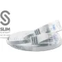 Wirewin Triotronik PKW-SLIM-KAT6 20.0 WS - Cable de parcheo Ethernet Cat6 U/UTP Slim blanco de 20 m, RJ45 conector macho a conector macho, Gigabit