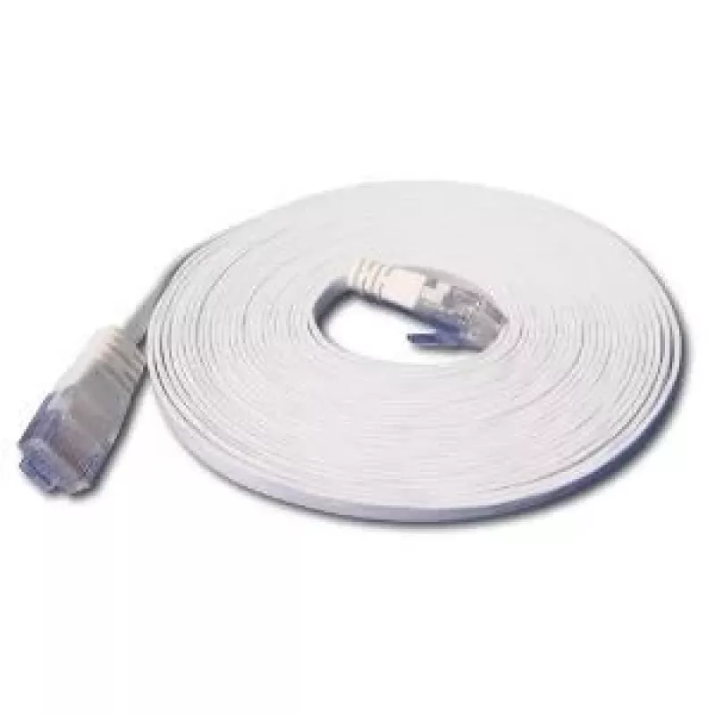 Wirewin Triotronik PKW-SLIM-KAT6 20.0 WS - Cable de parcheo Ethernet Cat6 U/UTP Slim blanco de 20 m, RJ45 conector macho a conector macho, Gigabit