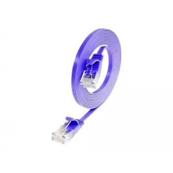 Wirewin Triotronik Cable de parcheo Cat6 U/UTP, 3 m, RJ45 a RJ45, conector macho a conector macho, cobre, violeta PKW-SLIM-KAT6 3.0 VT