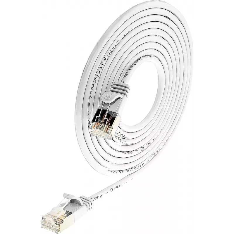 Wirewin SLIM SL6 015 WS - cable Cat.6 Slim-Light, U/FTP, 0,15 m, blanco (PKW-LIGHT-STP-K6 0.15 WS)