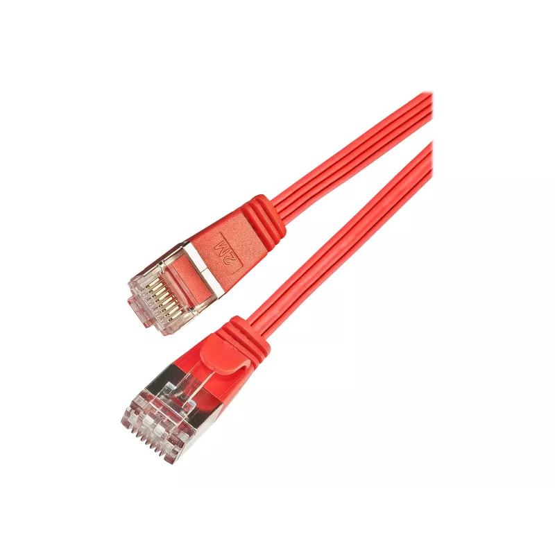 Wirewin SLIM S6 01 RT - cable de red Cat.6 SLIM, STP(PIMF), 0,1 m, rojo PKW-STP-SLIM-KAT6 0.1 RT
