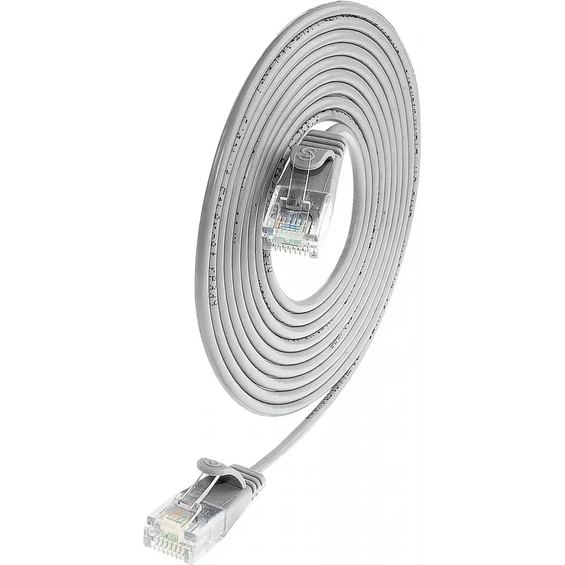 Wirewin SLIM UL6 10 GR - Cat.6 Cable de red SLIM-Light, U/UTP, 10 m, Gris (PKW-LIGHT-K6 10.0)