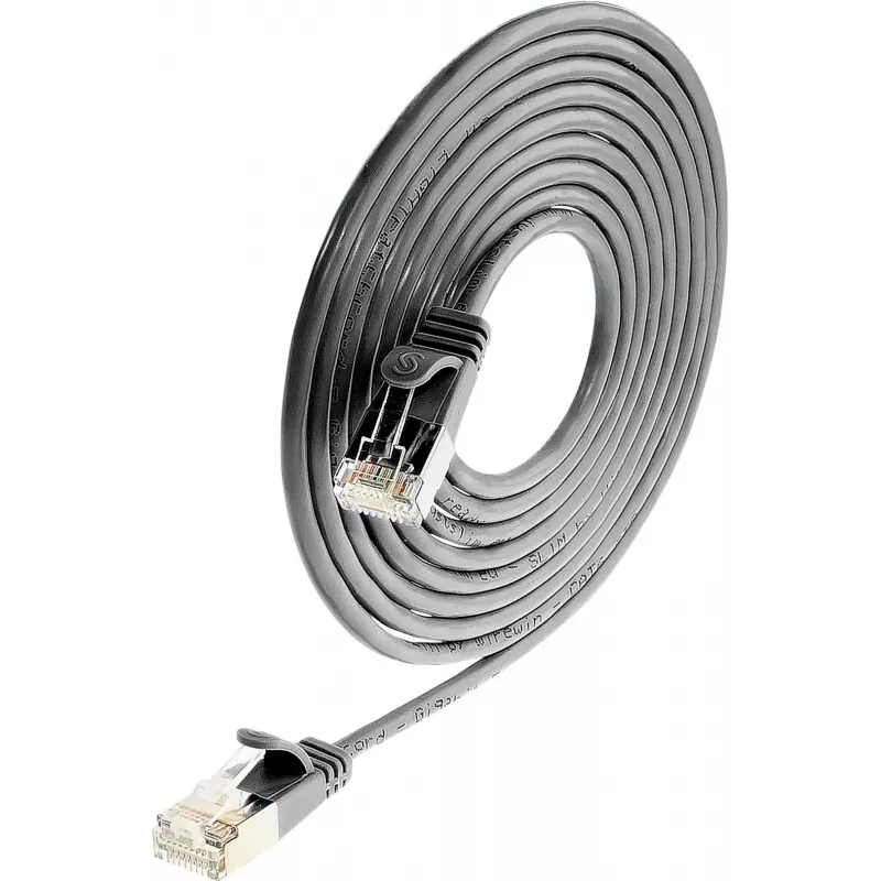 Wirewin Triotronik PKW-LIGHT-STP-K6 0,5 SW Cat6 Cable de red S/FTP, Negro, 0,5 m