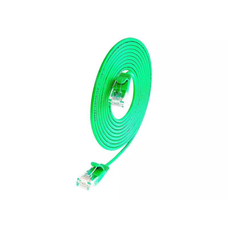 Wirewin SLIM UL6 1 GN - Cable de parcheo Slim Cat.6, U/UTP, 1,0 m, verde PKW-LIGHT-K6 1.0 GN