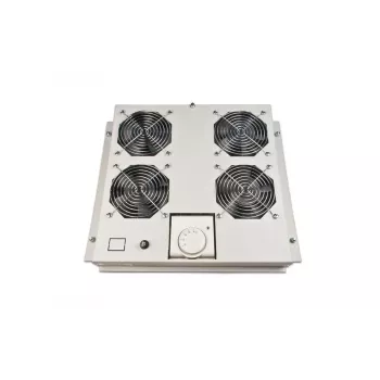 Wirewin FAN ROOF 4V Unidad de ventiladores para techo de rack de 19 pulgadas, 4 ventiladores, 230V, 960 m³/h, gris claro