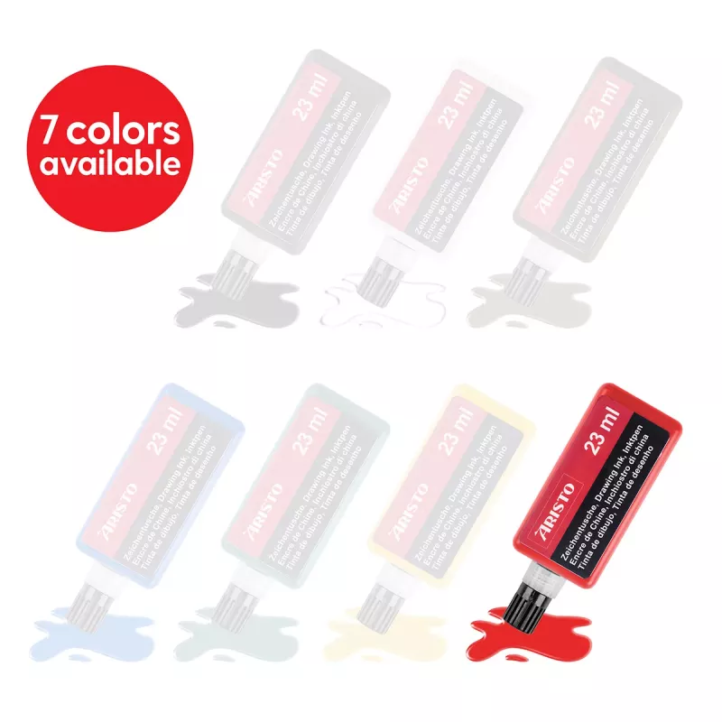 ARISTO Tinta de dibujo roja 23 ml, 1 frasco (AR64803)
