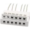 Wirewin 2x Caja de superficie de 6 puertos para módulos Keystone, gris, plástico, sistema Keystone (125460)