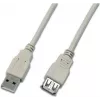Wirewin USB A-A MF 1.0 GR Cable USB 1 m USB 2.0 gris