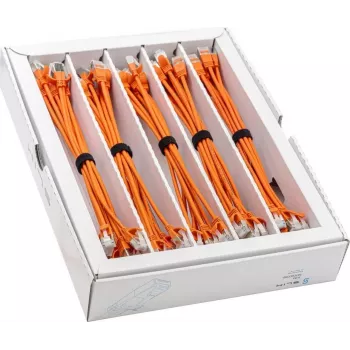 Wirewin SLIM-LS-K6A 0,25 OR 50 Cable de red Cat6a U/FTP Slim Ethernet, 0,25 m, naranja, pack de 50