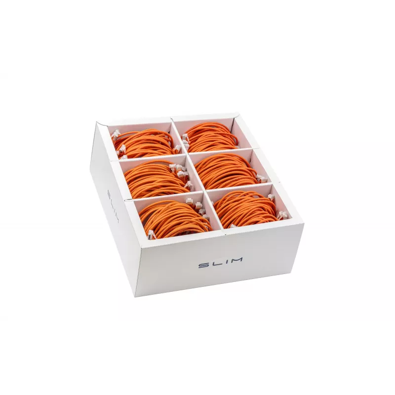 Wirewin SLIM-LS-K6A 2.0 OR 60 Cat.6A U/FTP cable patch Ethernet Slim, 2 m, naranja, pack de 60