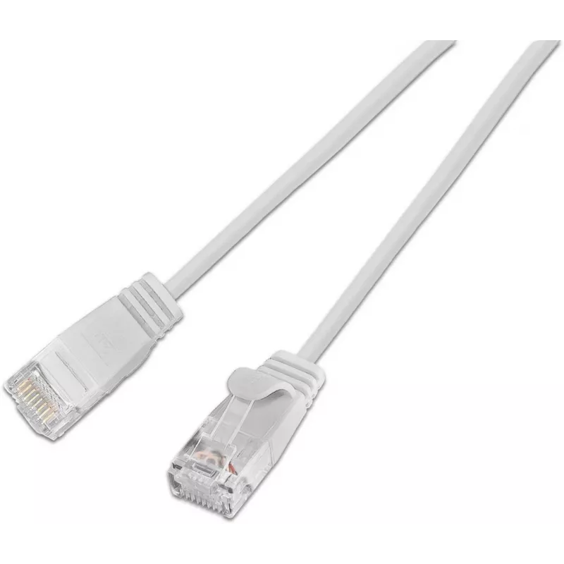Wirewin SLIM KAT6A 10 Gigabit Light cable patch redondo, U/UTP, Ø 3,6 mm, blanco (SLIM-L-UU-K6A 0.1 WT)