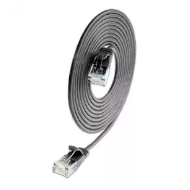 Wirewin SLIM CAT6A Cable de red Slim Gigabit 10, U/UTP, 3,6mm de diámetro, Negro, 1,5m SLIM-L-UU-K6A 1.5 BK