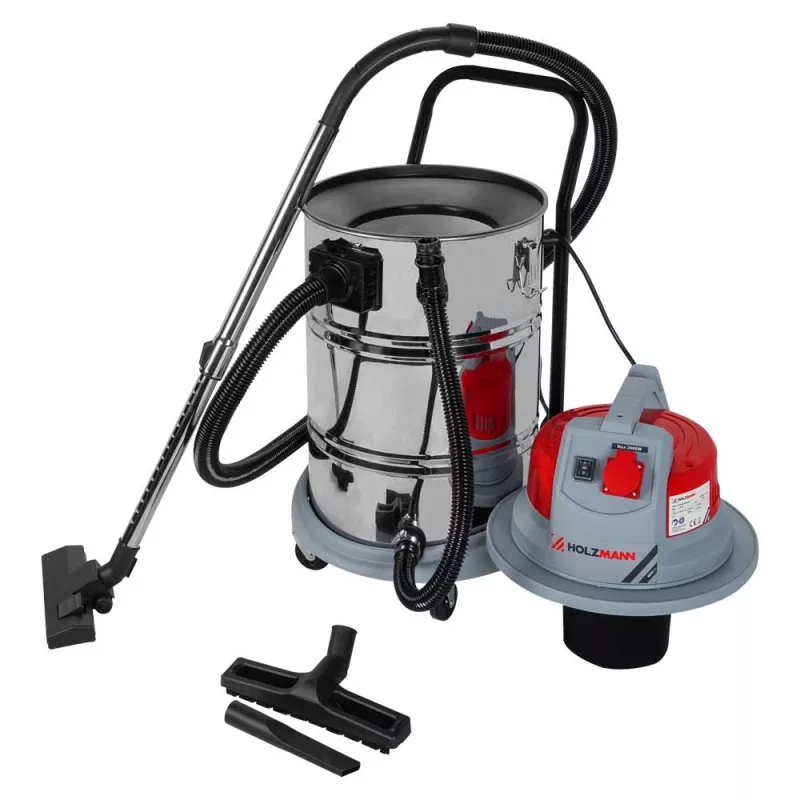 Holzmann NTS60L 230V Aspirador en húmedo y seco 1400 W 60 L Acero inoxidable