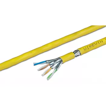 Wirewin Cable de instalación Cat.7 S/FTP, 1200MHz, LSOH3, conductor macizo, optimizado para PoE, 500m, VKW SFTP K7A L3 500SXQ