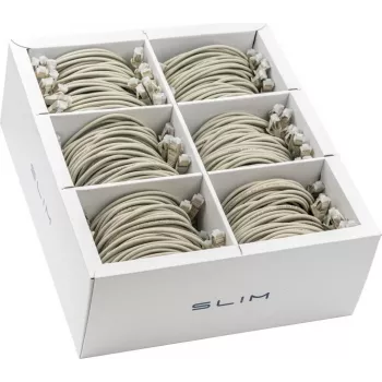 Wirewin SLIM KAT6A Cable de red Light Gigabit 10, 0,5 m, U/FTP, Ø 3,8 mm, Gris, pack de 90 (SLIM-LS-K6A 0.5 90)
