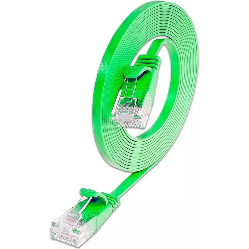 Wirewin Cable de red Cat.6 U/UTP Slim Ethernet, 0,15 m, Verde PKW-SLIM-KAT6 0.15 GN
