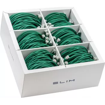 Wirewin SLIM-LS-K6A 3.0 GN 36 - Cable de red Ethernet Slim Cat6A, 3 m, verde, pack de 36