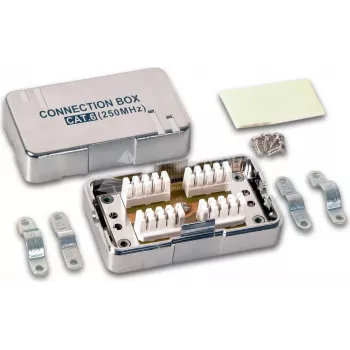 Wirewin CB KAT6 STP Toma de red blindada, 2x RJ45, montaje en superficie, gris
