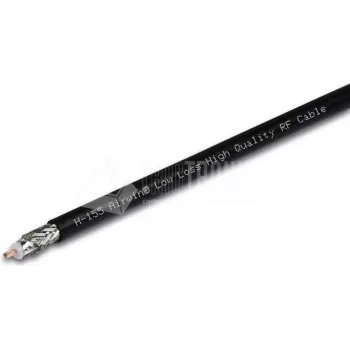 Wirewin Low Loss Cable coaxial HF H-155, 48 dB/100m a 2,4 GHz, 50 Ohm, sin conector