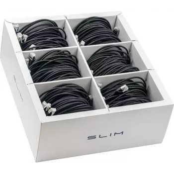 Wirewin SLIM-LS-K6A 1.0 BK 90 Cat6A U/FTP Cable de parcheo Ethernet Slim, 1,0 m, negro, pack de 90