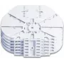 Optotec FOCUS-SAMR-HD4-12H Módulo de empalme para carcasa LFC, 4 casetes de empalme Single Reduced (CTR), máx. 48 fibras, FTTx