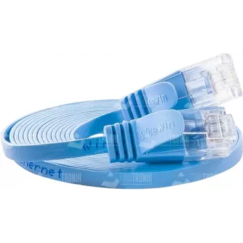 Wirewin Cat.6 U/UTP Cable de parcheo Ethernet Slim, 0,15 m, azul PKW-SLIM-KAT6 0.15 BL
