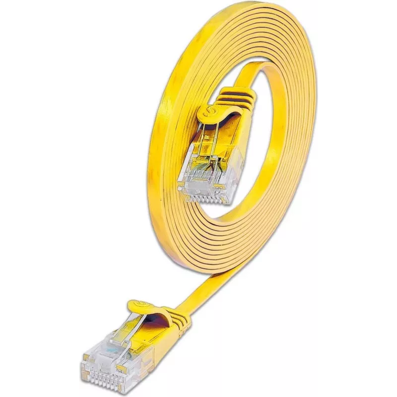Wirewin Cat.6 U/UTP Cable de parcheo Slim, 0,15 m, amarillo PKW-SLIM-KAT6 0.15 GE