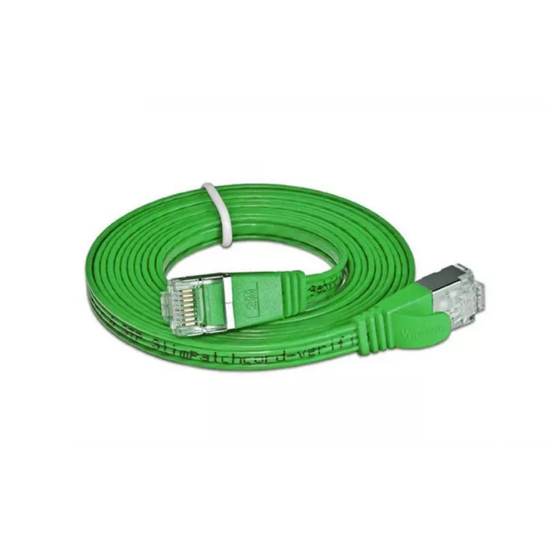 Wirewin SLIM S6 10 GN - Cat.6 Cable de parcheo SLIM, STP(PIMF), 10 m, verde PKW-STP-SLIM-KAT6 10.0 GN