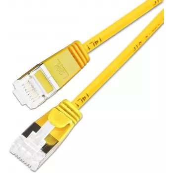 Wirewin SLIM KAT6A 10 Gigabit Light Cable de parcheo, U/FTP, Ø 3,8 mm, amarillo, 0,15 m (PKW-LIGHT-STP-K6A 0.15 GE)