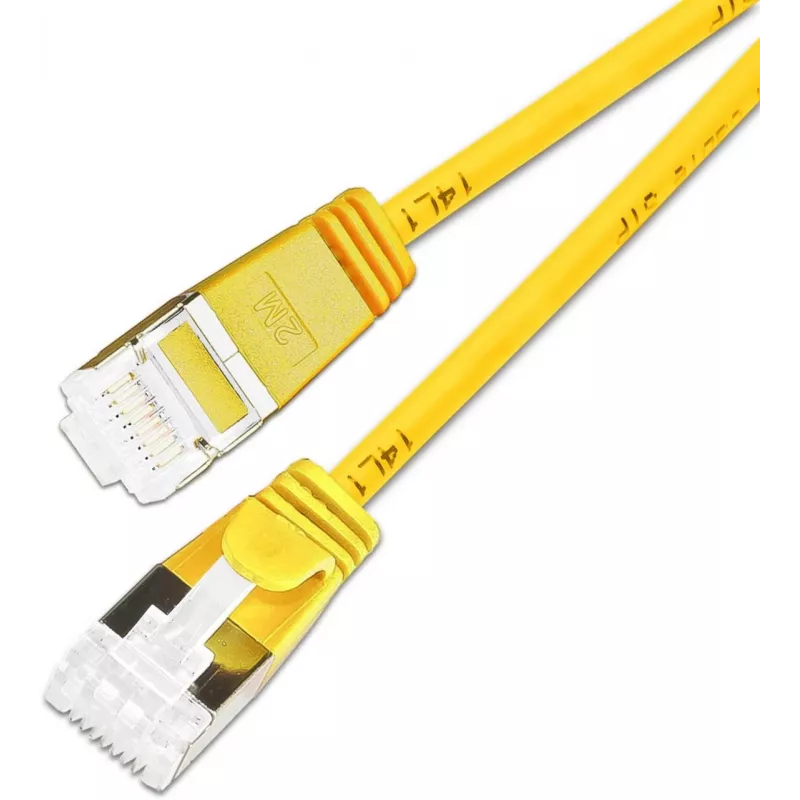 Wirewin SLIM KAT6A 10 Gigabit Light Cable de parcheo, U/FTP, Ø 3,8 mm, amarillo, 0,15 m (PKW-LIGHT-STP-K6A 0.15 GE)